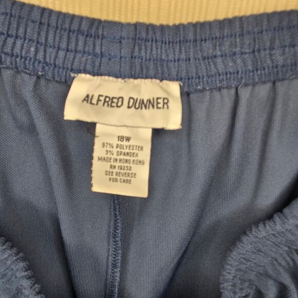 Alfred Dunner Navy Elastic Waist Pants, Size 18W – Comfortable & Classic [0207] - Picture 5 of 7